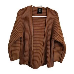 Urban Outfitters Cardigan Womens Medium Rustic Brown Open Front Knit Sweater
